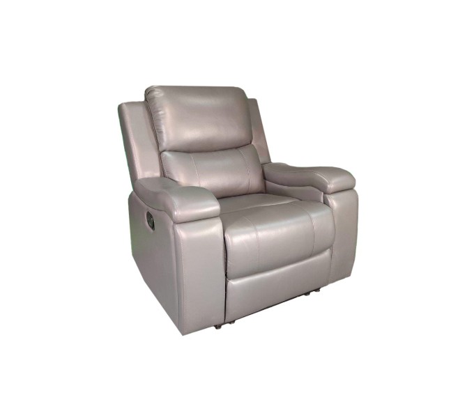 Manilla Grey Leather Gel Power Reclining Chair